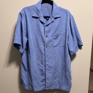 Caribbean Periwinkle Blue Casual Button Down Shirt